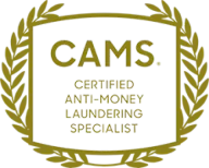 Certified Anti-Money Laundering Specialist credential artwork