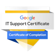 Google IT Support Professional Certificate credential artwork
