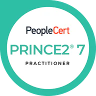 PRINCE2 Project Management Practitioner credential artwork