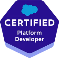 Salesforce Certified Platform Developer credential artwork